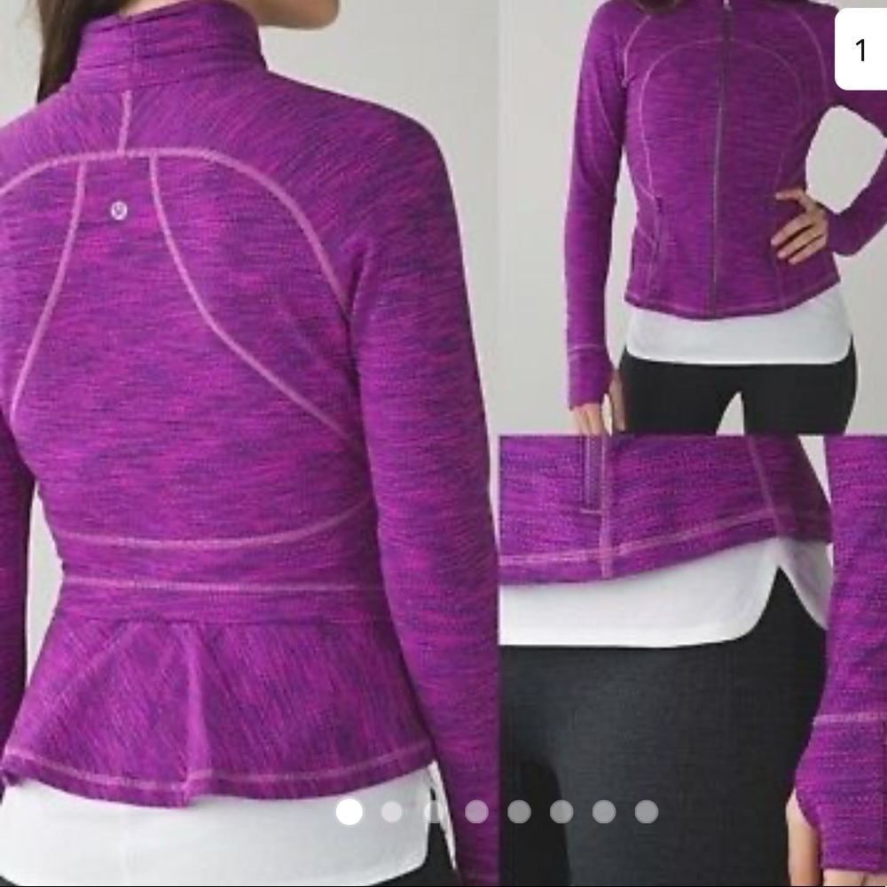 Peplum back lulu-lemon zip up jacket